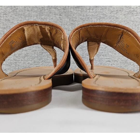 COACH NEW YORK WOMEN'S EILEEN THONG SANDALS BROWN/TAN/BLACK SIZE 5B - Picture 12 of 14